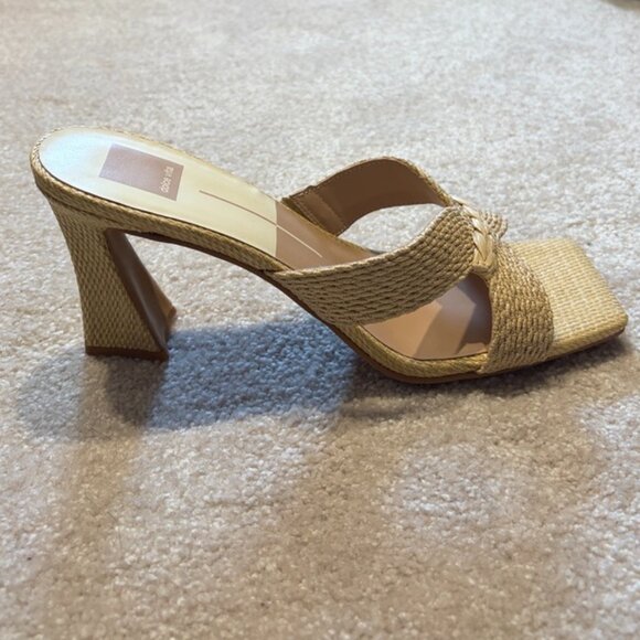 Dolce Vita “Nitro” Raffia Sandal Heels NWOT - Picture 6 of 6